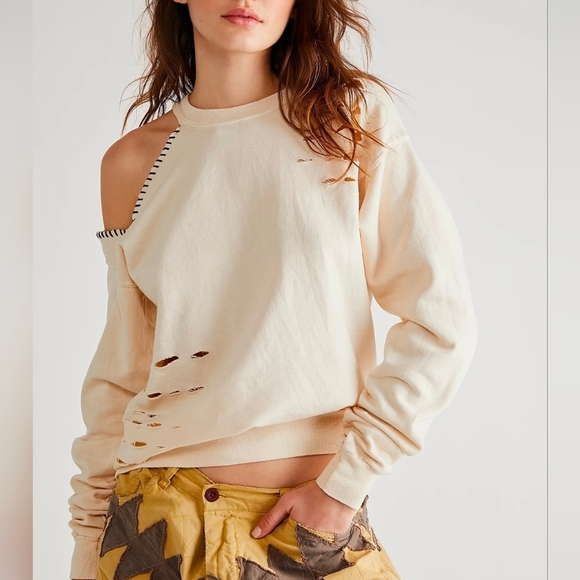 Free People Tops - Free People X Tricia Fix Cut Out Sweatshirt. Medium